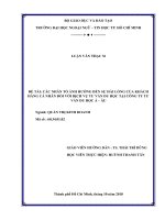 Yếu tố ảnh hưởng đến dịch vụ tư vấn du học 