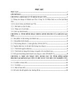 Báo cáo thực tập Khách sạn du lịch Khách sạn yến (công ty cổ phần dịch vụ và du lịch bình an) 
