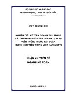 Nghiên cứu kế toán doanh thu trong các doanh nghiệp kinh doanh dịch vụ viễn thôngkinh doanh dịch vụ viễn thông viễn thông việt nam (VNPT)