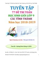 Bản xem trước 77 đề HSG Toán 9 2018-2019 các tỉnh thành _Hồ Khắc Vũ_
