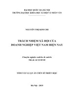 TRÁCH NHIỆM XÃ HỘI CỦA DOANH NGHIỆP VIỆT NAM HIỆN NAY