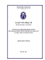 Áp dụng luật thuế thu nhập cá nhân đối với hoạt động chuyển nhượng bất động sản từ thực tiễn thái nguyên  