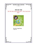 Rác thải nhựa trong trường THPT   Thực trạng  giải pháp