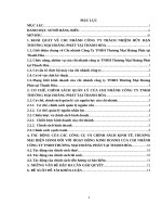 Báo cáo thực tập Kinh tế luật tại Chi nhánh Công Ty TNHH Thương Mại Hoàng Phát tại Thanh Hóa