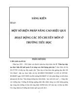 sáng kiến kinh nghiệm nâng cao hiệu quả quản lí tổ chuyên môn