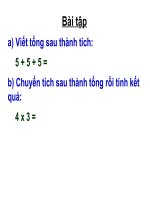Bảng nhân 3 Toán lớp 2