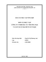 Báo cáo thực tập Khoa kinh doanh quốc tế tại CÔNG TY TNHH HANDS HANDS VN 