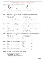 Tóm tắt lý thuyết và bài tập trắc nghiệm đường tiệm cận của đồ thị hàm số 