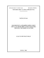 Giải pháp sửa lỗi không đồng nhất giữa các kênh trên anten mạng pha cho máy thu định vị bằng vệ tinh 