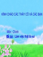 Chính tả làm việc thật là vui Tuần 2 Tiếng Việt lớp 2