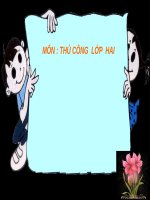 Cắt gấp trang trí thiệp chúc mừng Thủ công lớp 2