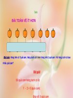 Bài toán về ít hơn Toán lớp 2