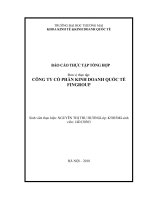 Báo cáo thực tập Khoa kinh doanh quốc tế tại CÔNG TY cổ PHẦN KINH DOANH QUỐC tế FINGROUP 