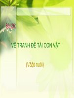 Vẽ vật nuôi Mỹ thuật lớp 2