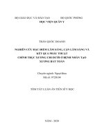 Nghiên cứu đặc điểm lâm sàng, cận lâm sàng và kết quả phẫu thuật chỉnh trục xương chi dưới ở bệnh nhân tạo xương bất toàn tt 