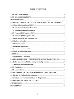 INTERNSHIP REPORT YGC logistics joint stock company 