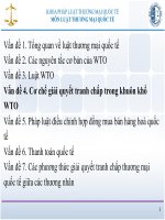 Slide Thương mại quốc tế: VĐ 4: Cơ chế giải quyết tranh chấp trong khuôn khổ WTO