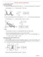 Tóm tắt lý thuyết và bài tập trắc nghiệm ứng dụng tích phân 