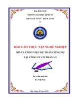 BÁO CÁO THỰC TẬP NGHỀ NGHIỆP MÔ TẢ CÔNG VIỆC KẾ TOÁN CÔNG NỢ TẠI CÔNG TY CỔ PHẦN 1.5