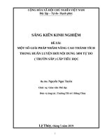 Một số giải pháp nhằm nâng cao thành tích trong huấn luyện bơi nội dung 50m tự do (trườn sấp) cấp tiểu học 