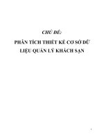 Phân tích thiết kế cơ sở dữ liệu SQL Quản lý khách sạn