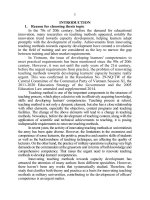 Đổi mới phương pháp dạy học ở các trường đại học trong quân đội theo hướng phát triển năng lực người học tt tiếng anh 