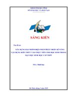 skkn xây dựng hai nhóm biện pháp phát triển kĩ năng vận dụng kiến thức vào thực tiễn cho học sinh trong dạy học sinh học cấp THPT 