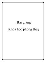 Bài giảng khoa học phong thủy đại học nông lâm thái nguyên  kho tài liệu huyền học 