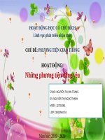 Bài giảng điện tử giáo án phương tiện giao thông cho trẻ độ tuổi lớp lá