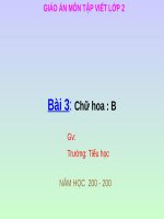 Tập viết Chữ B Tiếng Việt lớp 2 Tuần 3