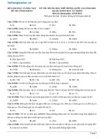 đề thi minh họa môn sinh học năm 2020 (có lời giải )