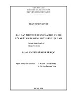 Rào cản phi thuế quan của hoa kỳ đối với xuất khẩu hàng thuỷ sản việt nam 