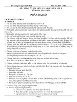 PHÂN DẠNG đề CƯƠNG ôn tập TOÁN 8 học kỳ II (2019 2020) 