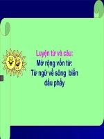 Luyện từ và câu Từ ngữ về Sông Biển Dấu phẩy Tiếng Việt lớp 2 tuần 26