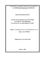 Quản lý nhà nước đối với giảng viên các trường đại học công lập ở việt nam hiện nay tt tiếng anh 