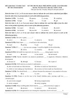 Đề thi minh họa môn tiếng anh năm 2020 (có lời giải)