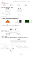 26 de thi toan lop 2 giua ky 2 20112012 hay day nhe 