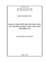 Quản lý nhà nước đối với giảng viên các trường đại học công lập ở việt nam hiện nay 