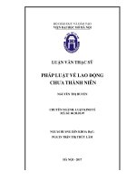 Pháp luật về lao động chưa thành niên  