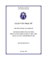Chế độ bảo hiểm thai sản theo pháp luật bảo hiểm xã hội từ thực tiễn quận cầu giấy, thành phố hà nội   
