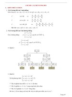TÓM TẮT LÝ THUYẾT VÀ BÀI TẬP VỊ TRÍ TƯƠNG ĐỐI