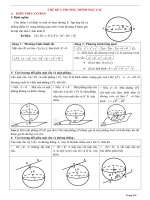 TÓM TẮT LÝ THUYẾT VÀ BÀI TẬP TRẮC NGHIỆM PHƯƠNG TRÌNH MẶT CẦU