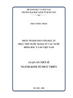 Nhân tố hấp dẫn vốn đầu tư trực tiếp nước ngoài từ các nước đông bắc á vào việt nam 