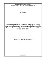 Tư tưởng hồ chí minh về phật giáo và sự vận dụng tư tưởng đó của đảng ta trong giai đoạn hiện nay 