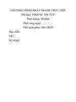 CHƯƠNG TRÌNH PHÁT THANH TRỰC TIẾP