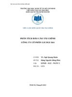 Phân tích báo cáo tài chính công ty cổ phần licogi 16 6 
