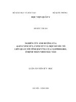 Nghiên cứu ảnh hưởng của alen CYP2C192, CYP2C193 và một số yếu tố liên quan tới tính đáp ứng của clopidogrel ở bệnh nhân nhồi máu não 