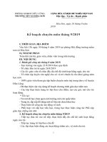 kế hoạch hoạt động chuyên môn tháng 9