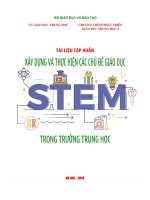 Xây dựng và thực hiện chủ đề giáo dục STEM