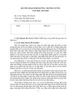 BÀI THU HOẠCH BỒI DƯỠNG THƯỜNG XUYÊN HAY NHẤT MN 40 PHỐI HỢP VỚI GIA ĐÌNH ĐỂ GIÁO DỤC TRẺ  MẦM NON (CÁN BỘ QUẢN LÍ)